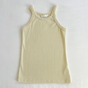H&M Ribbed Vest Top | Light Yellow | Size M | GUC